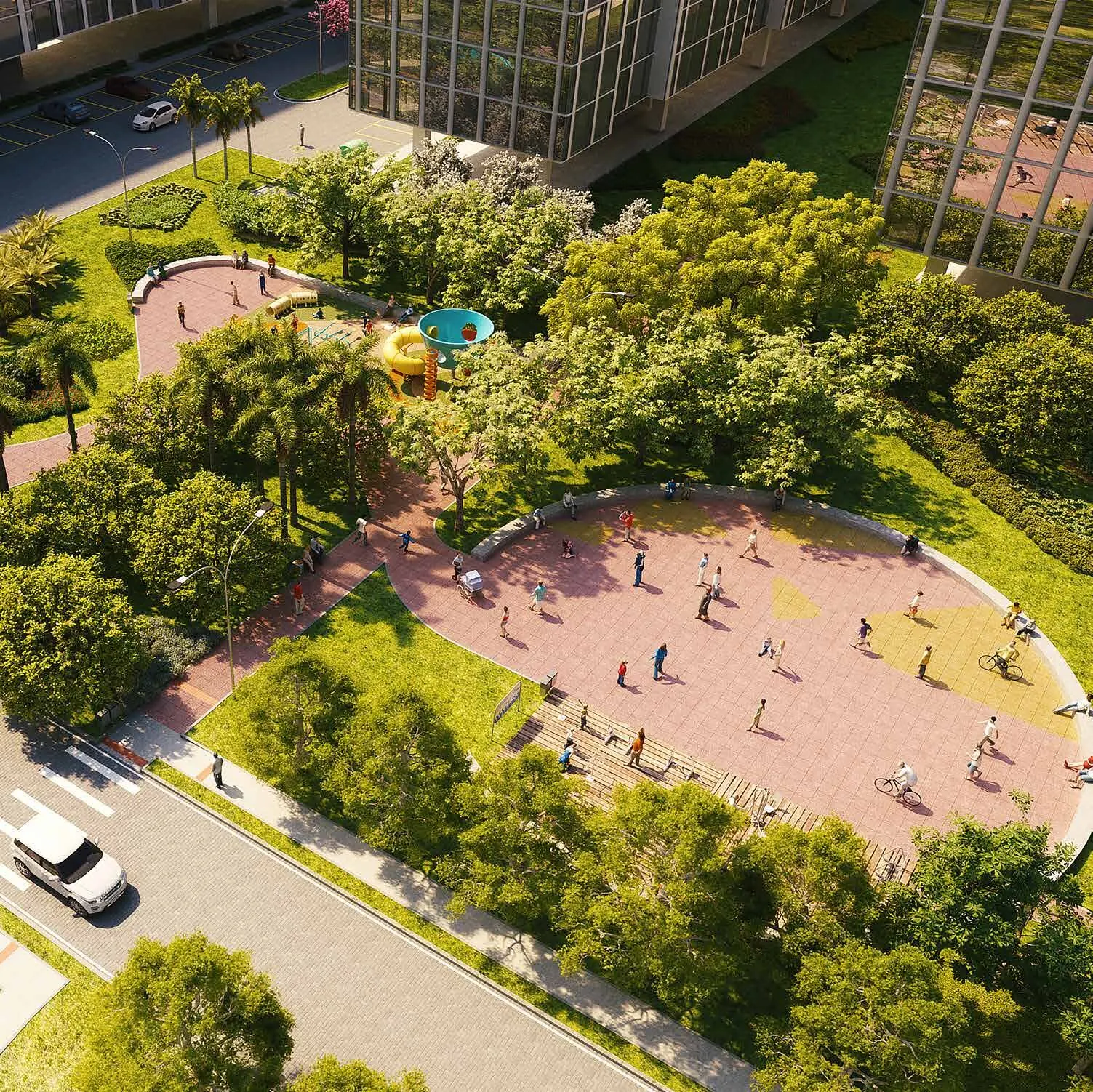 Praça familiar da Quadra 500 do Sudoeste